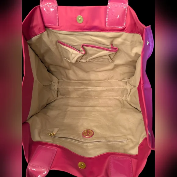 Tory Burch Pink LargeTote Bag with Logo - Picture 3 of 3